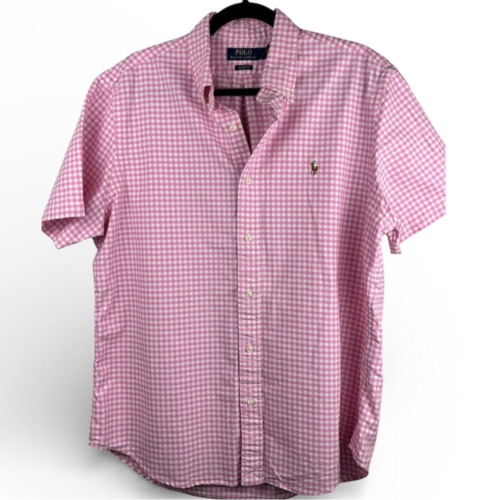 Polo by Ralph Lauren Men’s Large Pink Checkered Shirt